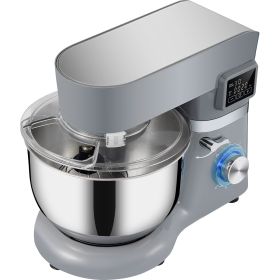 Stand Mixer, 660W Electric Dough Mixer with 6 Speeds LCD Screen Timing, Tilt-Head Food Mixer with 5.8 Qt Stainless Steel Bowl, Dough Hook, Flat Beater
