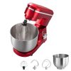 Stand Mixer, 4.4 QT+6 QT Electric Kitchen Mixer, 300W Dough-Mixer, 10 Speeds Tilt-head Food-Mixer with Stainless Steel Bowls, Dough Hook, Whisk