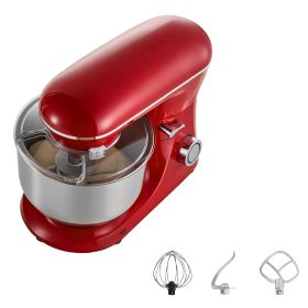 Stand Mixer, 6 QT Electric Kitchen Mixer, 660W Dough-Mixer, 6 + Pulse Speeds Tilt-head Food-Mixer with Stainless Steel Bowl, Dough Hook, Whisk, Beater