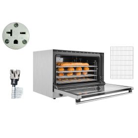 Commercial Convection Oven, 4.24 cu.ft Countertop Oven for Full-Size Pans, Electric Convection Ovens with 4 Racks, 360° Hot Air Circulation