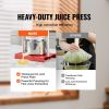 Fruit Wine Press, 0.8 Gallon/3L, 2 Stainless Steel Barrels, Manual Juice Maker