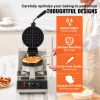 Commercial Waffle Maker, 1 Piece per Batch, 1300W Round Waffle Iron