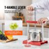 Fruit Wine Press, 0.8 Gallon/3L, 2 Stainless Steel Barrels, Manual Juice Maker