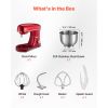 Stand Mixer, 8.2 QT Electric Kitchen Mixer, 660W Dough-Mixer, 6 + Pulse Speeds Tilt-head Food-Mixer with Stainless Steel Bowl, Dough Hook, Whisk