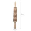 Baking Cookies Fondant Cake Dough Engraved Roller Rolling Pin